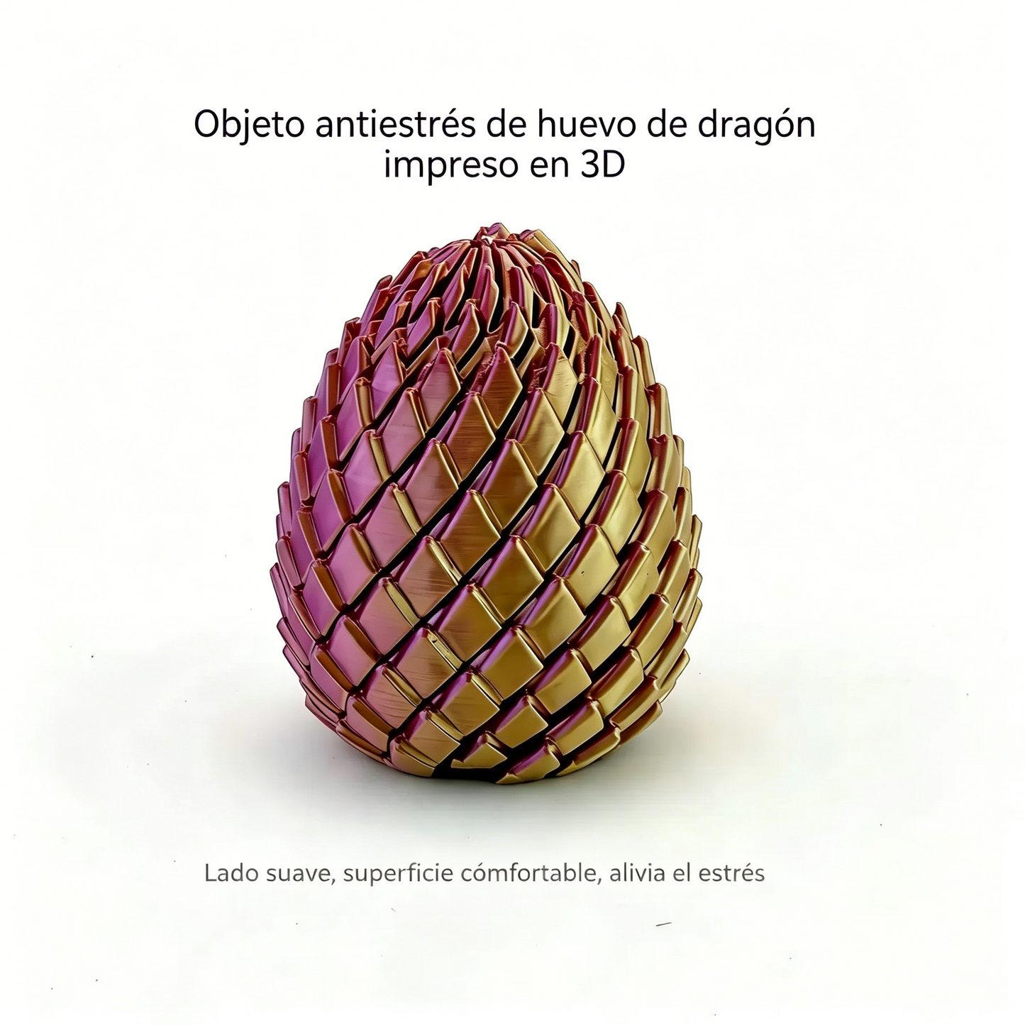 🔥Compra 1, llévate 1 gratis】🦖 🌀 Huevo espiral con textura de escamas de dragón impreso en 3D