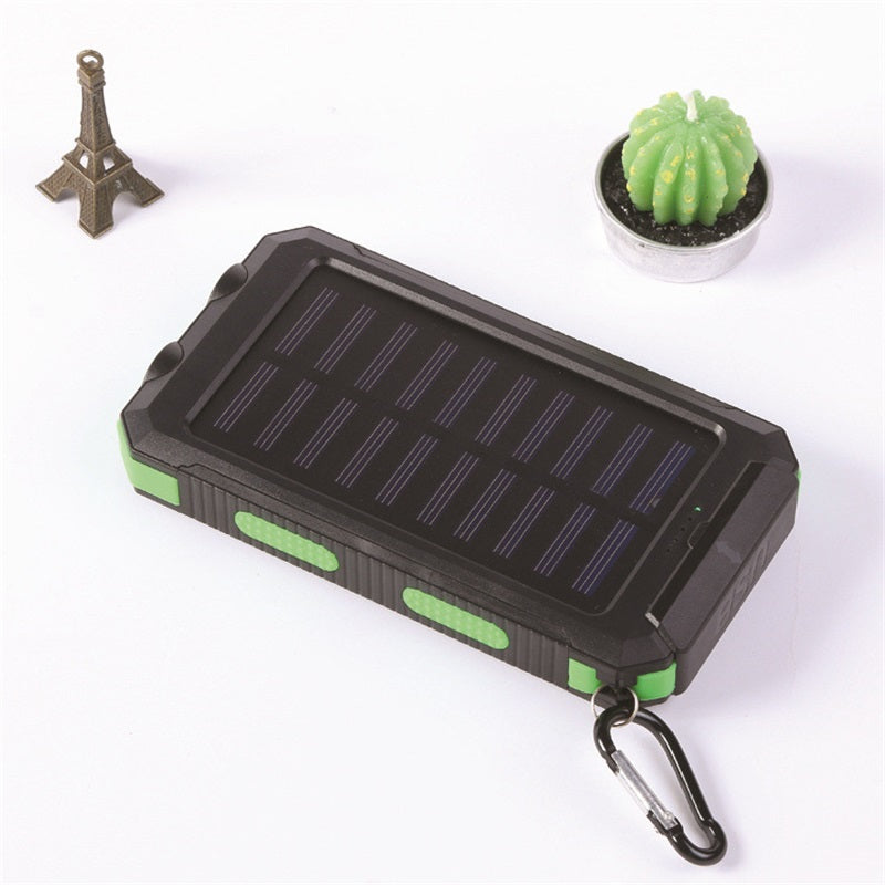 ☀️Batería externa solar de 10000 mAh, cargador solar con doble lámpara LED, ideal para viajes y acampadas #SELECCIONESPRECIOSAS