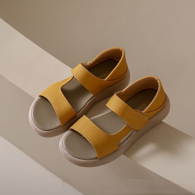 🔥【Precio súper bajo】🔥【Tallas 35-43】👡Sandalias retro de verano de una sola pierna 2026 hechas de cuero suave y suela suave