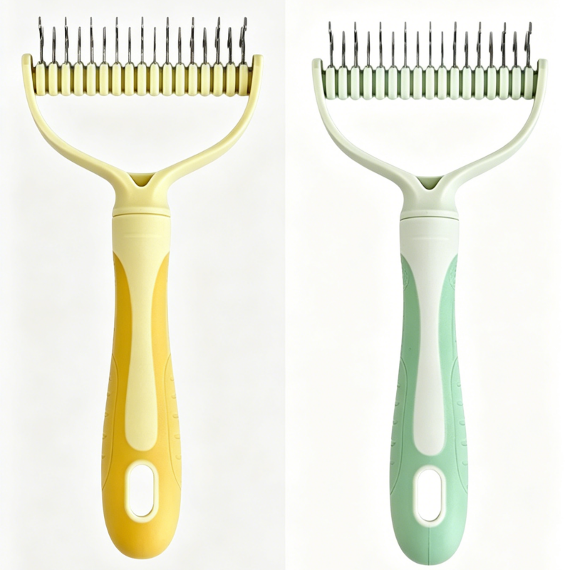 🐶【Compra 1 y llévate 1 gratis】-2 piezas--🧹 Cepillo autolimpiante de doble cara para mascotas: elimina el pelo muerto y reduce la caída del pelo en perros y gatos.