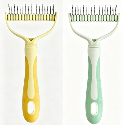🐶【Compra 1 y llévate 1 gratis】-2 piezas--🧹 Cepillo autolimpiante de doble cara para mascotas: elimina el pelo muerto y reduce la caída del pelo en perros y gatos.