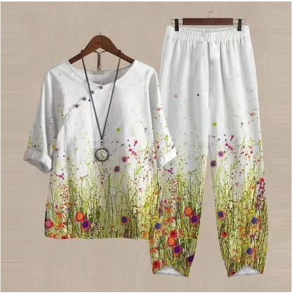 50%OFF🔥Traje de dos piezas 2026 con nuevos tops y pantalones estampados