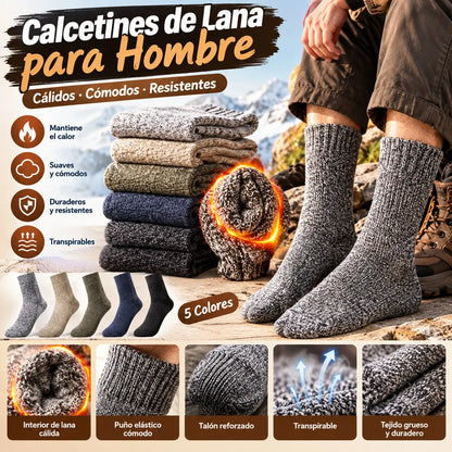 【5 pares】Calcetines cálidos y resistentes a los olores para hombre: con forro polar y material engrosado, absorbentes y resistentes a los olores, cómodos y transpirables para tus pies.
