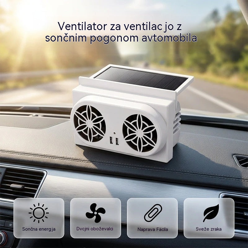 50%OFF🌀Ventilador para coche alimentado por energía solar