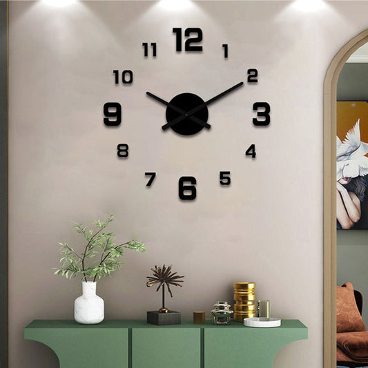 Juego de reloj de pared acrílico luminoso 3D para armar