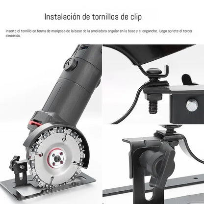 🪚⚡Nuevo soporte para amoladora angular 【base + bolsa protectora incluidas】