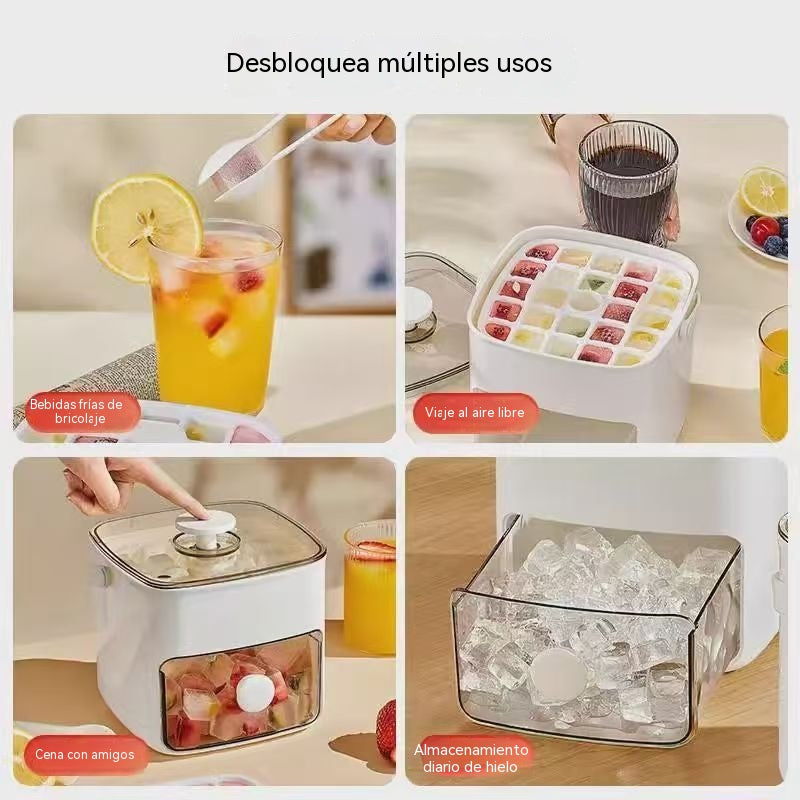 💞¡Ventas superiores a 50 000! 💥🥤🧊 ¡50 % de descuento! Máquina de hielo con función de almacenamiento de hielo: hace 48 cubitos de hielo a la vez, tapa antifugas 🏖️✅