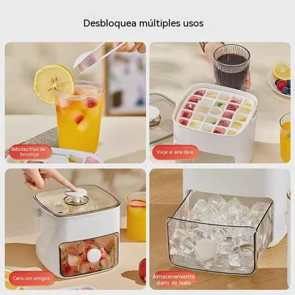 💞¡Ventas superiores a 50 000! 💥🥤🧊 ¡50 % de descuento! Máquina de hielo con función de almacenamiento de hielo: hace 48 cubitos de hielo a la vez, tapa antifugas 🏖️✅
