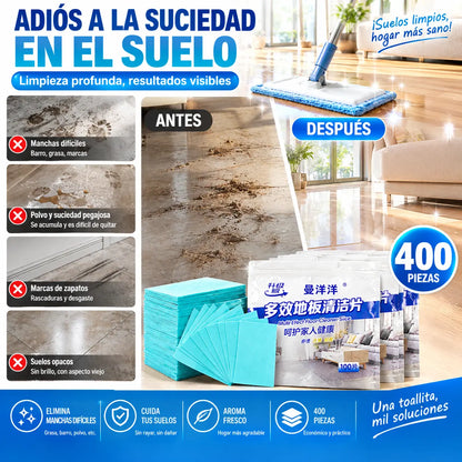 🔥【400 piezas】💦Papel de limpieza, potentes pastillas de limpieza para descontaminación, limpieza de suelos, lavandería doméstica, limpieza profunda y cuidado blanqueador.