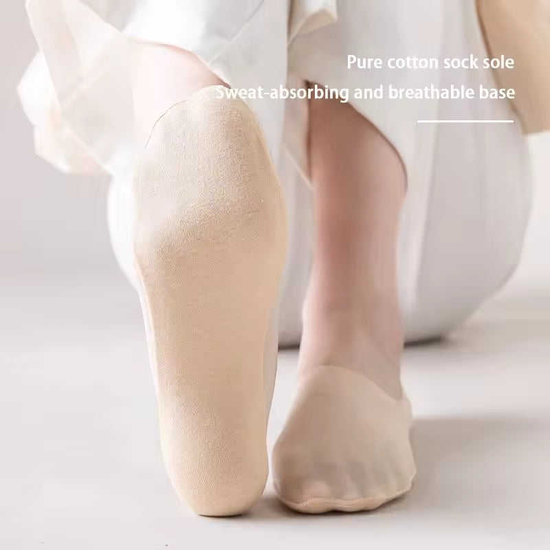 🧦【9 pares】 Calcetines de silicona antideslizantes, invisibles, superfinos y poco profundos para mujer