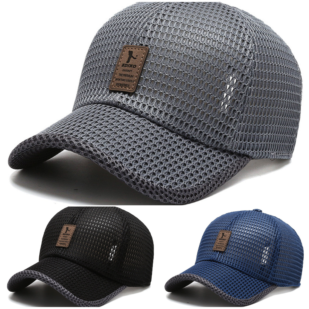 📉【3 piezas】 🧢Gorra de béisbol ligera y transpirable para el verano.