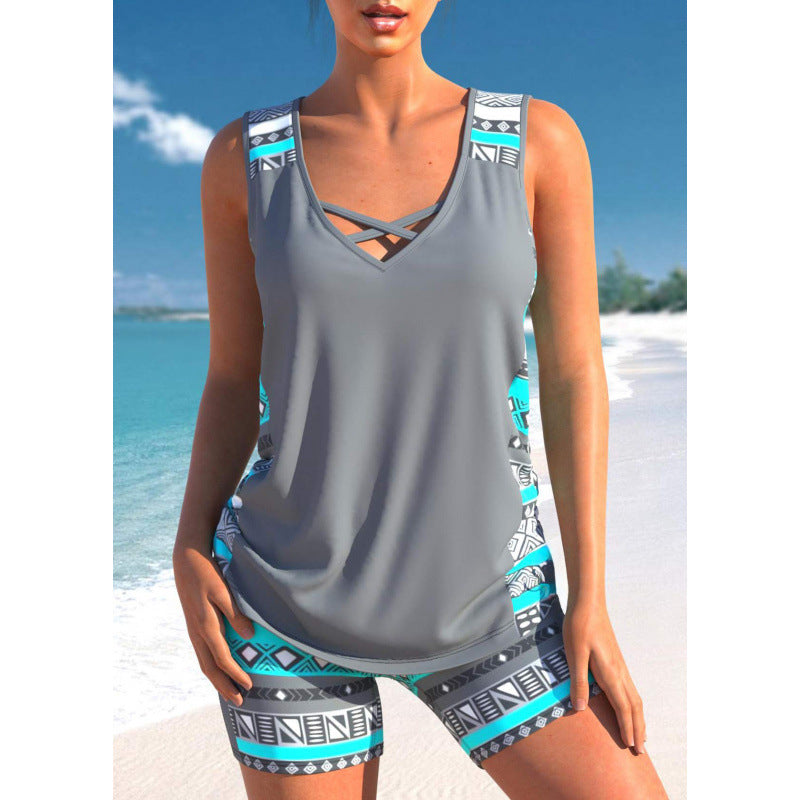 👙【S-5XL】Traje de baño deportivo de dos piezas para mujer