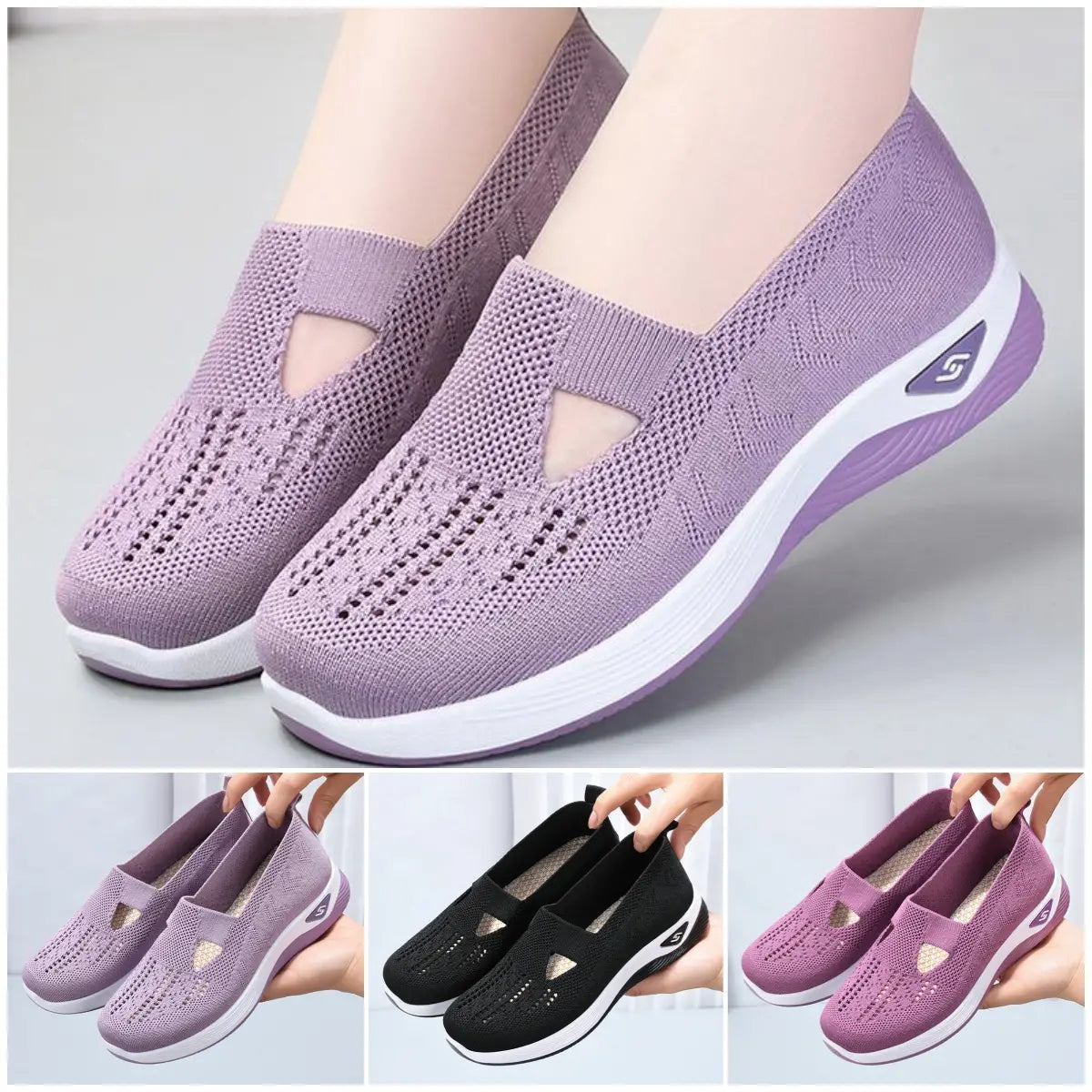 💞【Tallas 35-40】Zapatos casuales para mujer con suela gruesa, antideslizantes, cómodos y transpirables.