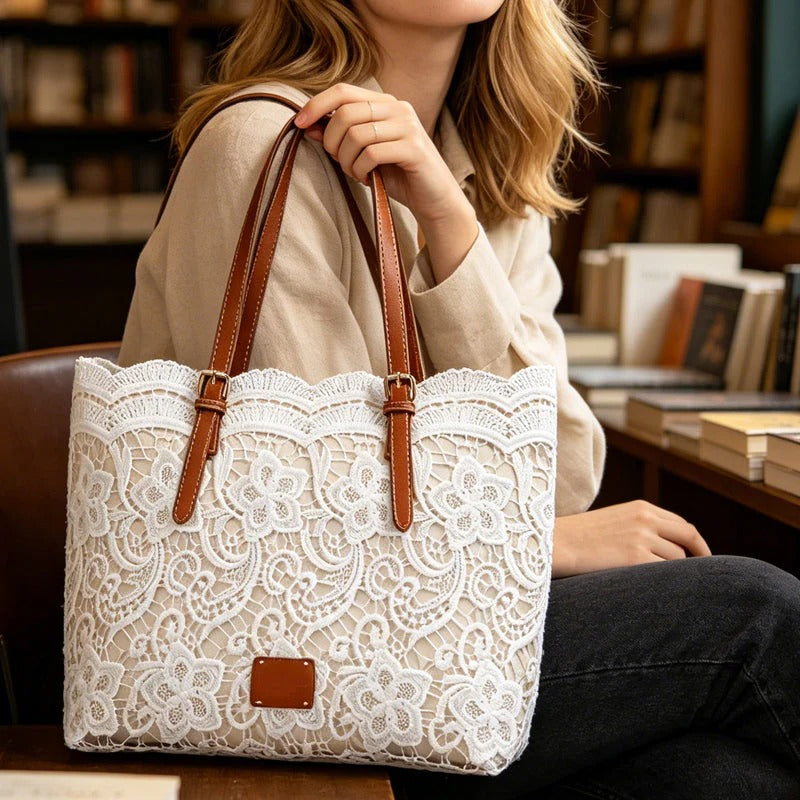 Bolso bandolera vintage de encaje: elegante bolso cruzado para cualquier ocasión 🤍