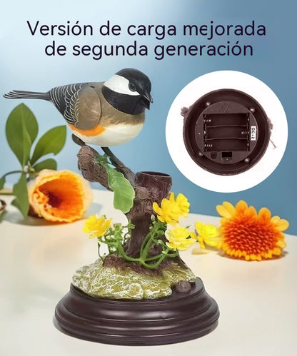 🦜🐦🐦【Ventas calientes recientes】Adornos de pájaros creativos, lindos y controlados por voz para decoración de escritorio de habitación.