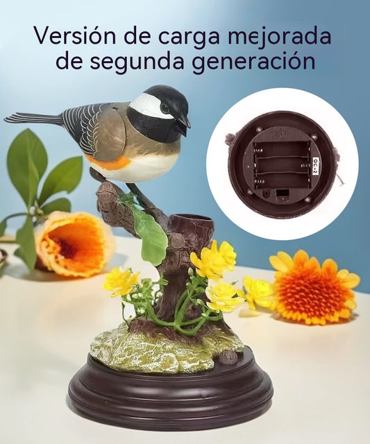 🦜🐦🐦【Ventas calientes recientes】Adornos de pájaros creativos, lindos y controlados por voz para decoración de escritorio de habitación.