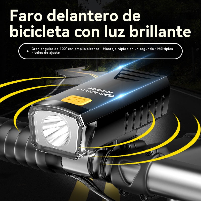 🚴‍♂️💡【2 piezas 25 euro】Luz LED recargable para bicicleta superbrillante,Tecnología óptica innovadora | Iluminación nítida por la noche, ¡segura incluso en días de lluvia! 🌧️✨