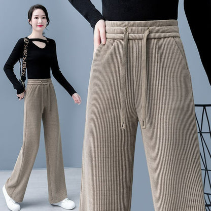 【M-3XL】【40-110KG】Nové dámske elastické voľné nohavice