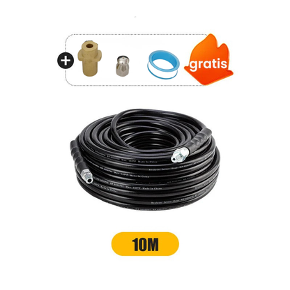 Limpiador de tuberías multifuncional de alta presión / equipado con boquilla de alta presión y manguera larga / utilizado para desatascar tuberías de desagüe y eliminar obstrucciones.