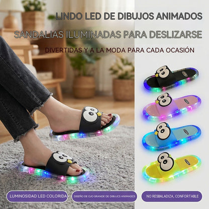 👣 Lindas pantuflas con motivos de dibujos animados que brillan en la oscuridad