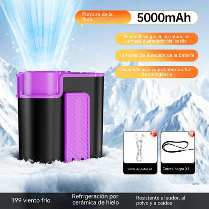 🏆50% DE DESCUENTO⏰ Ventilador personal manos libres con pantalla LED