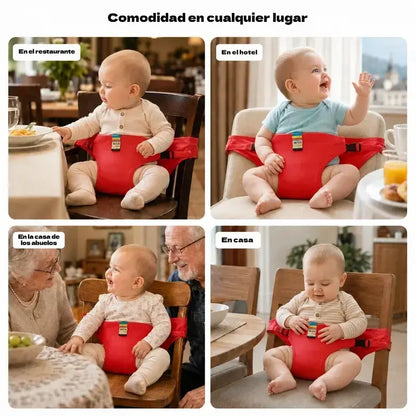 👶✨Cinturón de Seguridad Portátil para Trona de Bebé | Arnés Universal para Silla de Comida Infantil | Ideal para Viajes y Salidas con Niños