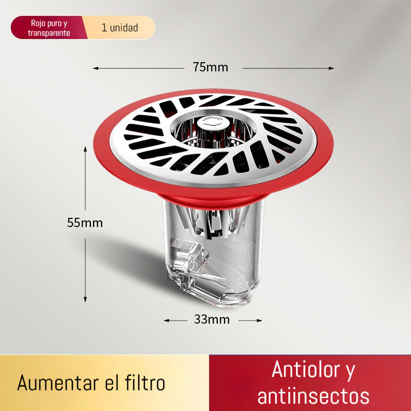 🥰【Compra 2 y llévate 2 gratis】👍Desagüe universal de gran diámetro para cocina y baño, a prueba de olores.🚿✨