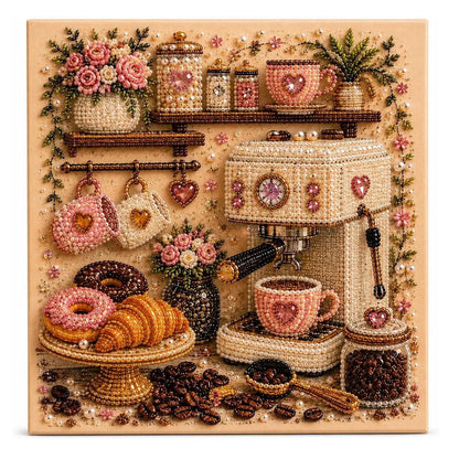 💎🎨 3D diamantová mozaika „Creative Escape“ – 1 sada, 20 x 20 cm, izbová scéna, relaxačná ručná práca.