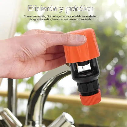 🎉¡Descuento por tiempo limitado! 🚿🌿Adaptador de grifo a manguera para jardín, balcón y coche | Fácil instalación | Sin fugas | Naranja/Verde✨🚿