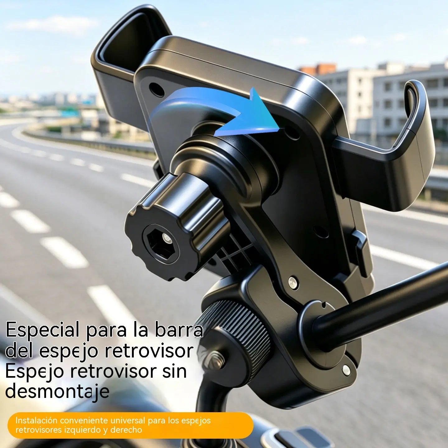 🚴 Soporte para teléfono de motocicleta con agarre seguro