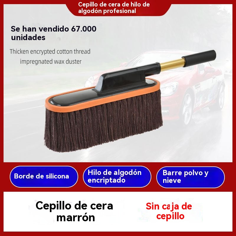 Plumero para auto con mango telescópico extensible
