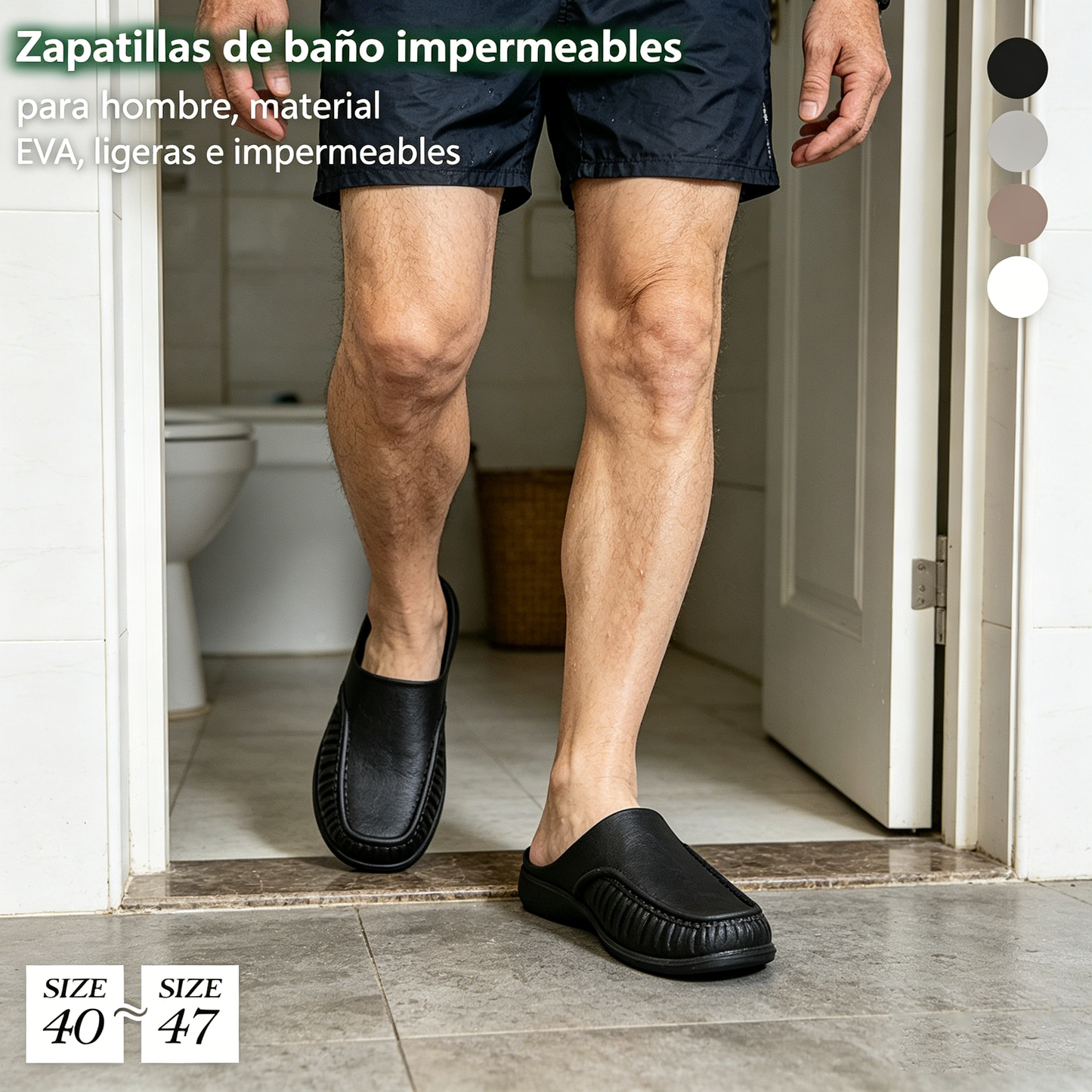 2026 Pantuflas informales para hombre, medias pantuflas transpirables para hombre