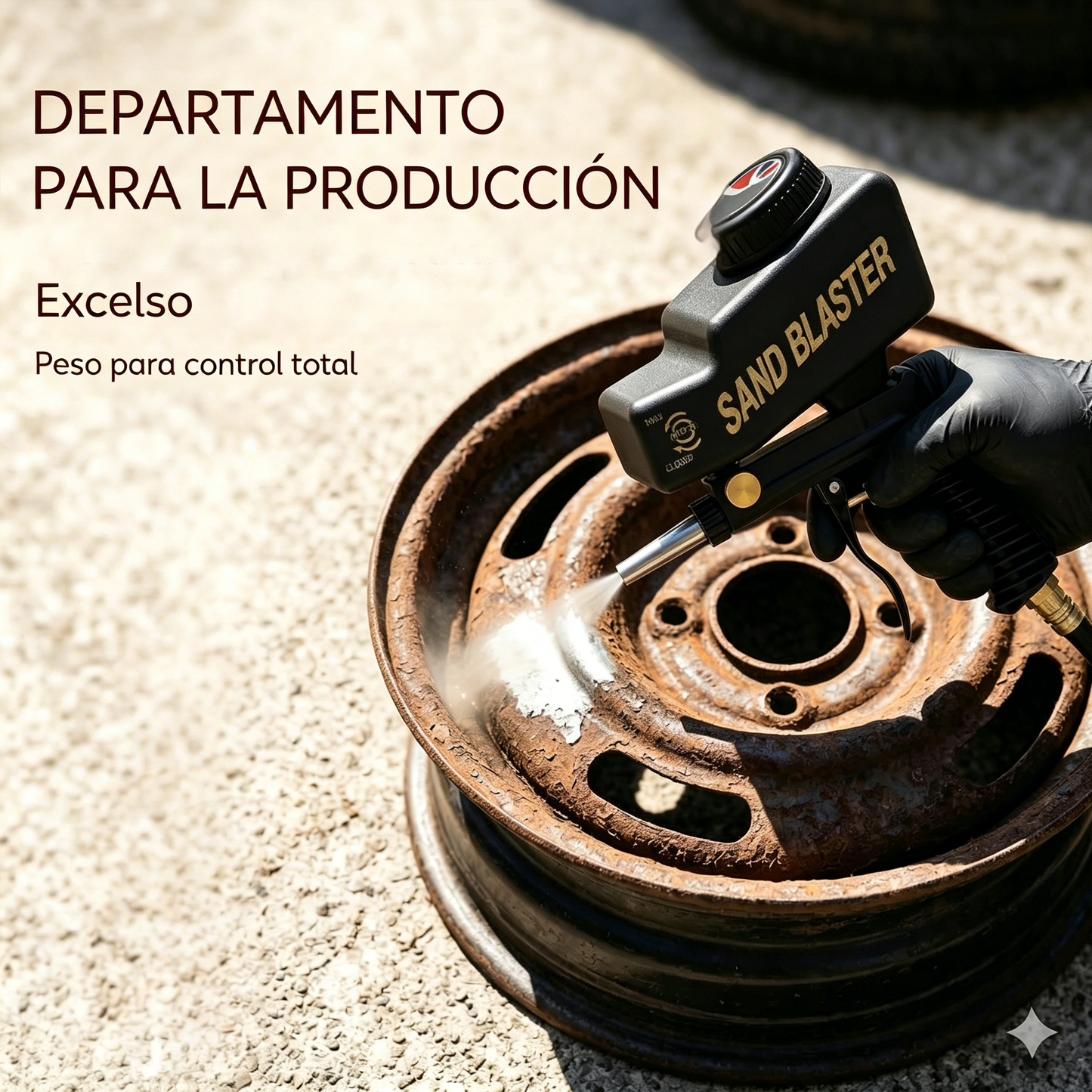 🔫✨ Pistola de chorro de arena portátil alimentada por gravedad: para eliminar óxido, grabar y desbarbar.