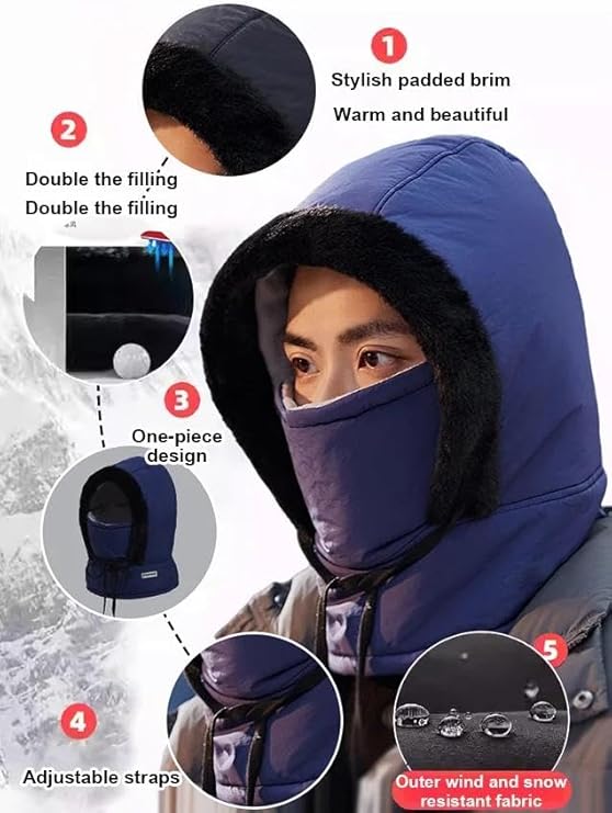 🔥【50%OFF】🧢Gorra de invierno cortavientos con forro polar