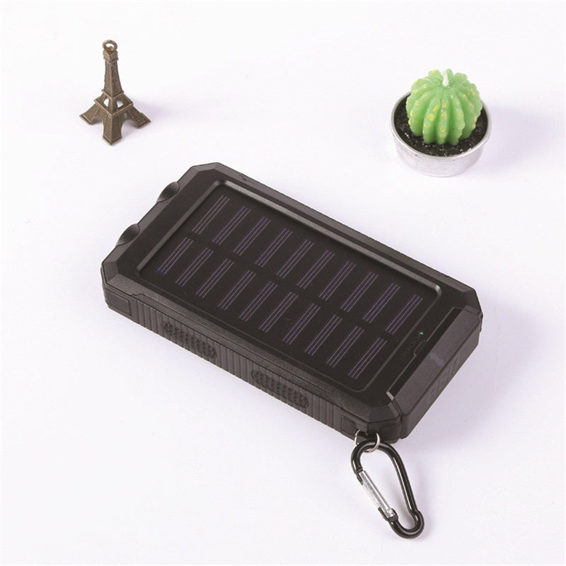 ☀️Batería externa solar de 10000 mAh, cargador solar con doble lámpara LED, ideal para viajes y acampadas #SELECCIONESPRECIOSAS