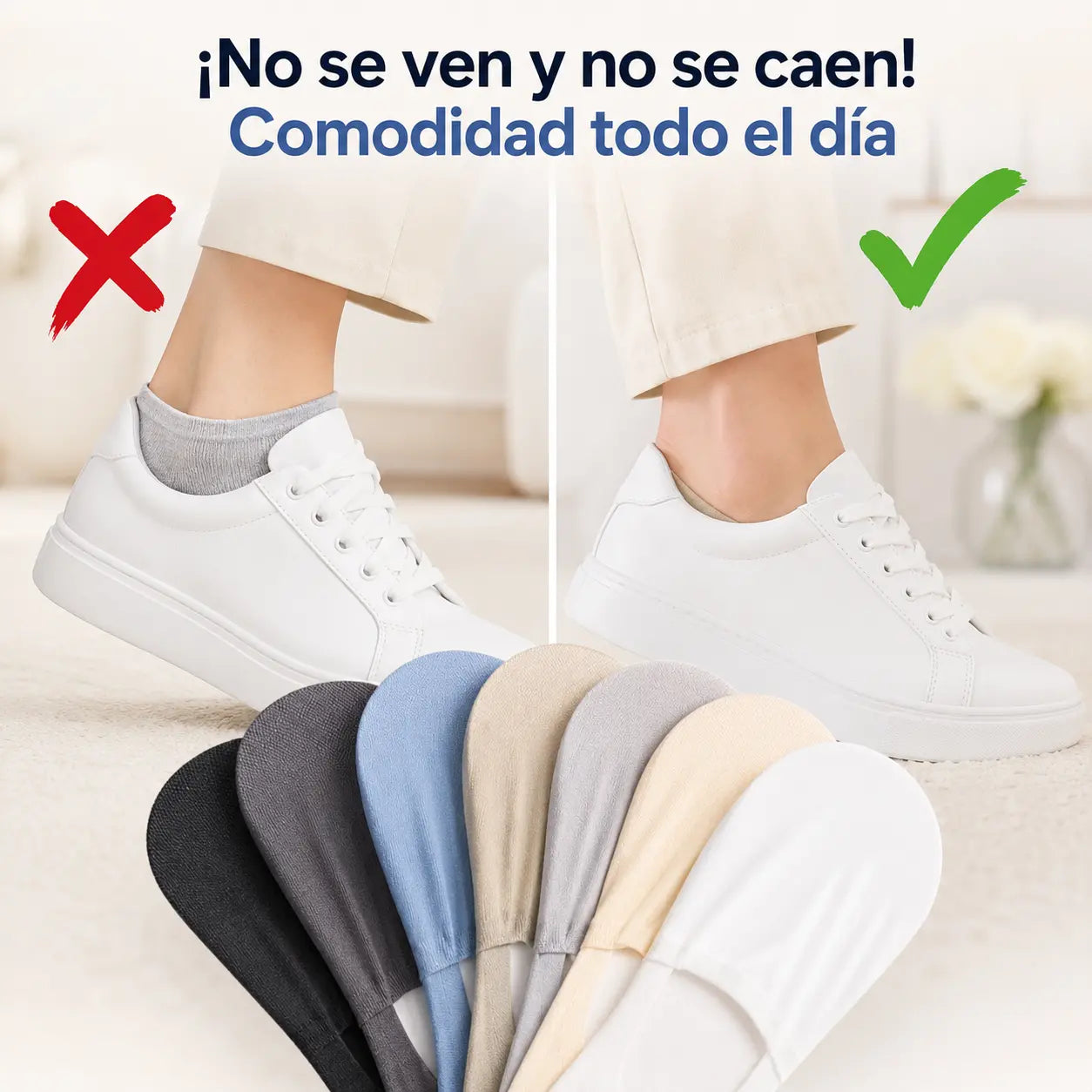🛒【Compra 4 y llévate 4 gratis】🔥【37-44】Calcetines cortos de corte bajo de seda helada nuevos para hombre, resistentes a los olores y que absorben el sudor, transpirables y antideslizantes.