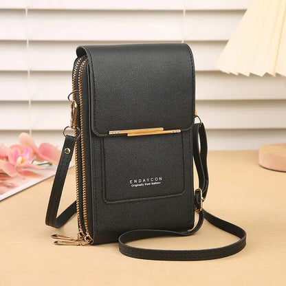 📢 ¡50 % de descuento! Bolso de piel auténtica para mujer compatible con pantallas táctiles.