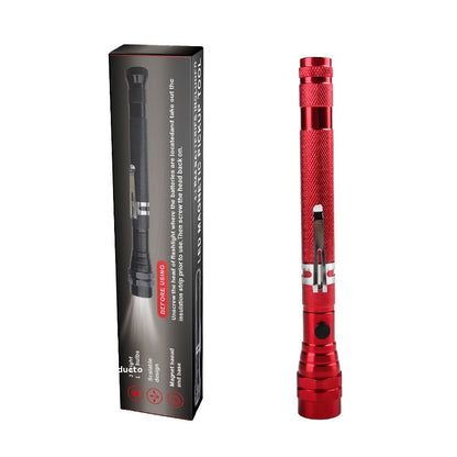 Dispositivo de recogida de 3 lámparas con fuerte atracción magnética, tubo de acero extraíble, linterna de trabajo LED multifuncional