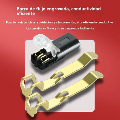 🏆Conector enchufable de doble cable con presilla de bloqueo