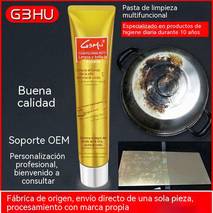【10 piezas】Abrillantador de acero inoxidable, elimina marcas de quemaduras y manchas negras, pule, elimina el óxido y limpia las manchas.