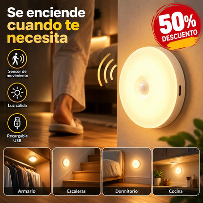 🔥【Compra 1 y llévate 1 gratis】🏡💡Luz LED inteligente que detecta el cuerpo humano, fácil de cargar y práctica