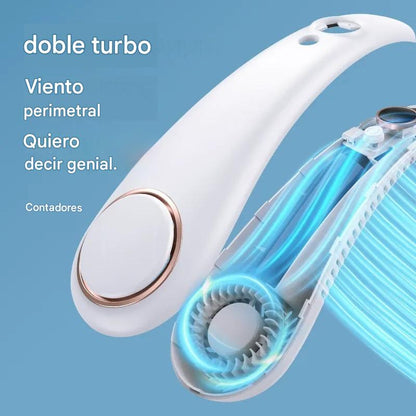Ventilador de cuello – Extremadamente silencioso, portátil y con rotación de 360° – Ideal para el verano