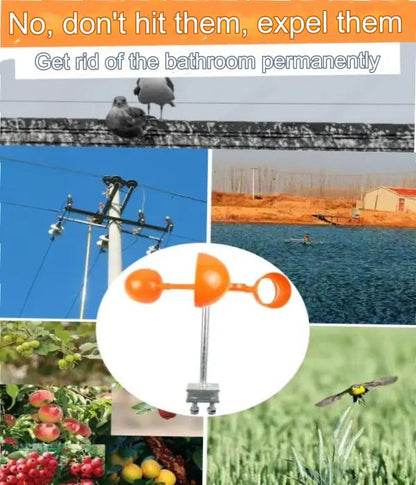 👍Ahuyentador solar de pájaros,Este dispositivo disuasorio giratorio con energía solar repele a las aves y a los animales salvajes, protegiendo así jardines y huertos.