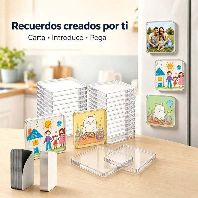 🧲✨ Kit DIY de Imanes para Nevera Transparentes | Crea Tus Propios Recuerdos