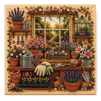 💎🎨 3D diamantová mozaika „Creative Escape“ – 1 sada, 20 x 20 cm, izbová scéna, relaxačná ručná práca.