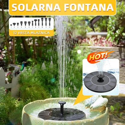 【Diámetro 13 cm】💥Fuente de agua alimentada por energía solar