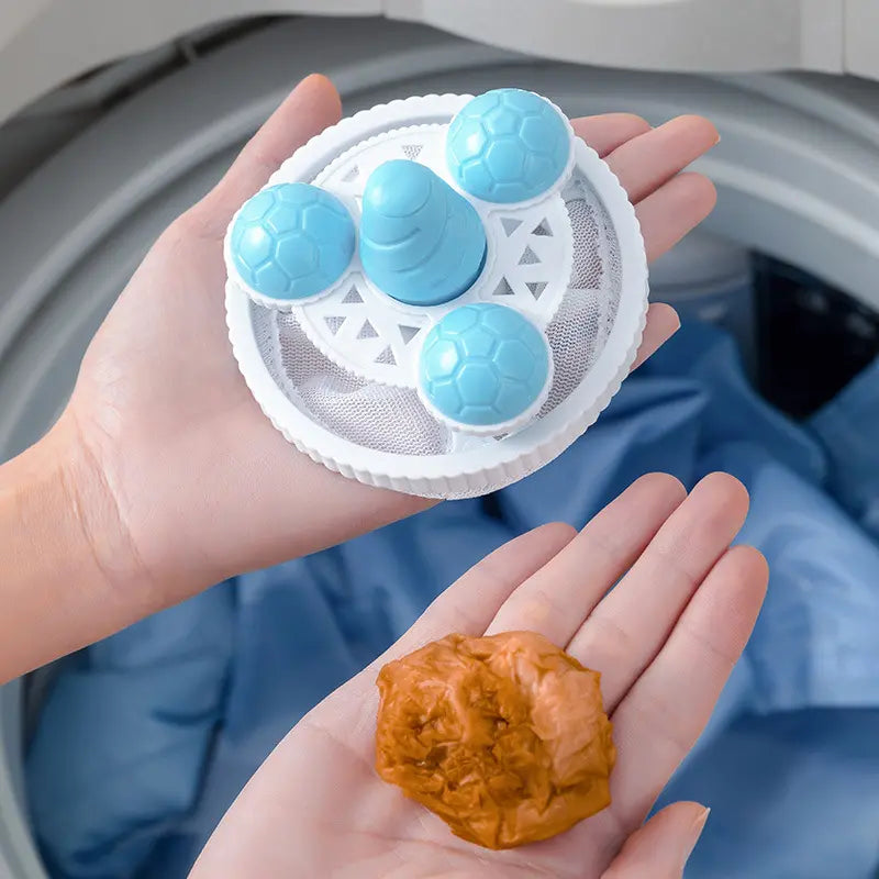 【6 piezas 】 Filtro Flotante para Lavadora – Atrapa Pelusas, Cabellos y Pelos de Mascota en Cada Lavado