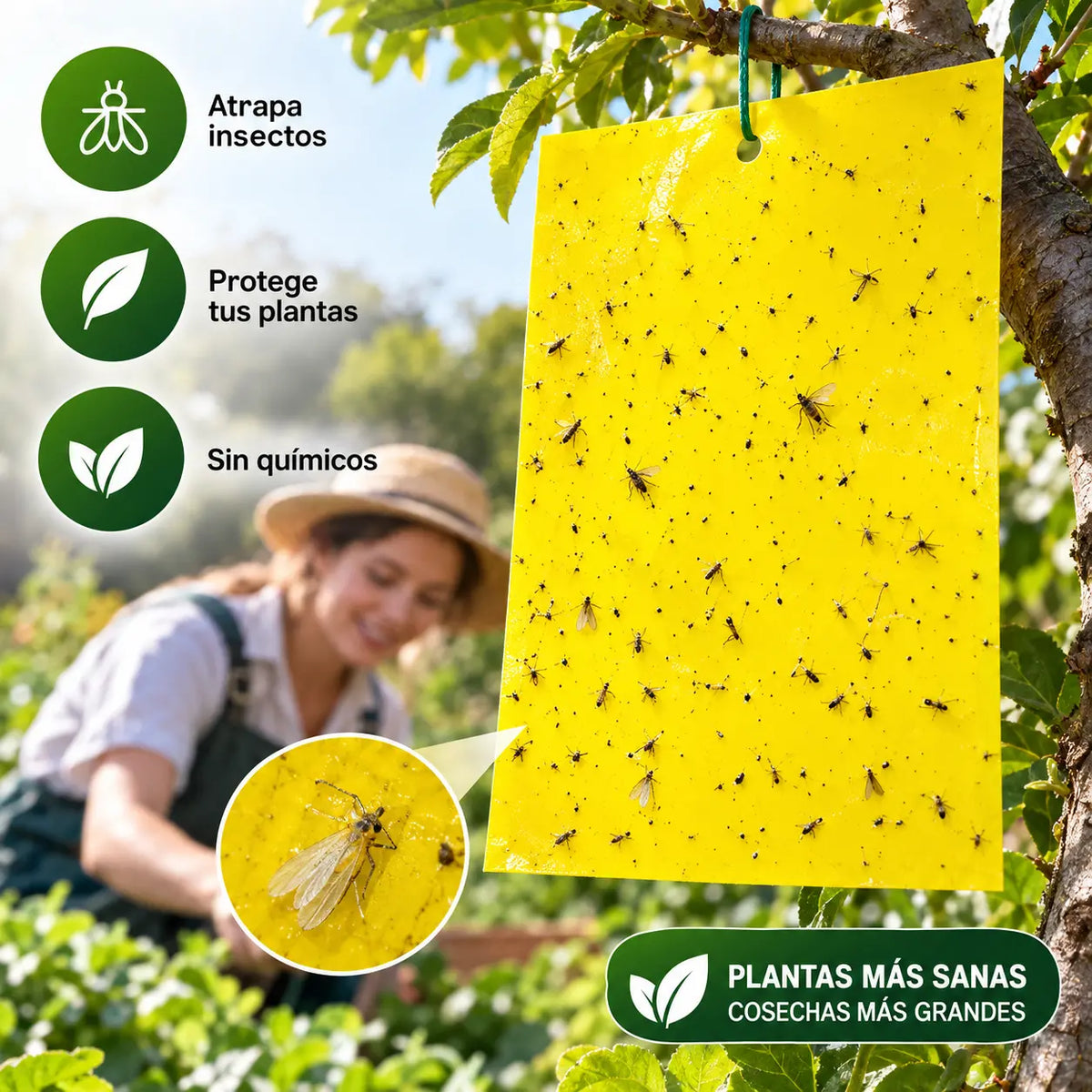 [30 piezas 22 euros]Tablero adhesivo de insectos de doble cara amarillo