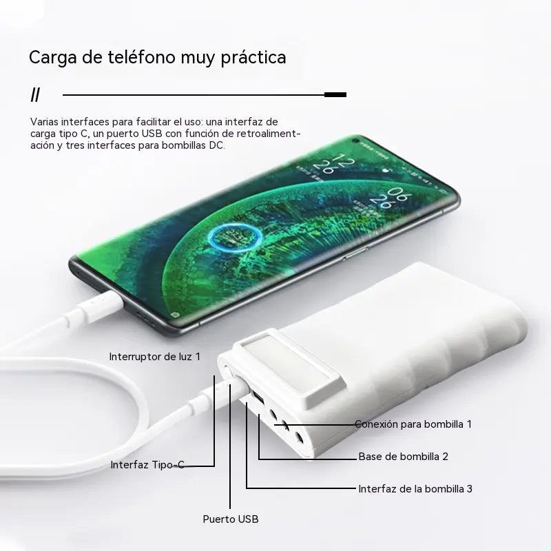 ☀️Sistema de energía solar portátil: ¡proporciona una fuente de energía continua tanto en casa como en aventuras al aire libre! ✨🔋【Panel solar + almacenamiento de energía de 3600 mAh + sistema de 3 luces】