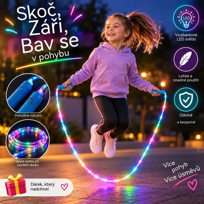 🏃【Kupte 2, získejte 2 zdarma】4 kus 560 českých korun🌈 LED svítící švihadlo pro děti